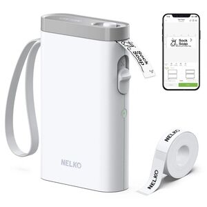 Nelko P21 Bluetooth Thermal Label Maker/Printer w/ case, labels